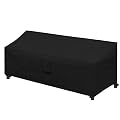 Easy-Going Waterproof Patio Sofa Cover UV Resistant 4 Seater Outdoor Sofa Cover Weatherproof Lawn Patio Furniture Cover with Tape Sealed Seam (104Wx32.5Dx33H inch, Black)