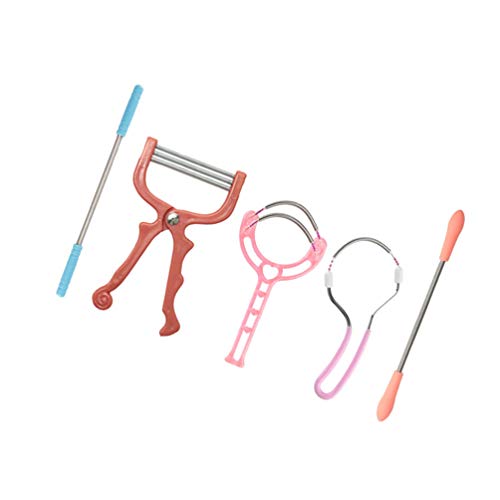 HEALLILY 5 Pcs Primavera Removedor de Pôlos Faciais Aço Inoxidável Lábio Superior Queixo Bochechas P
