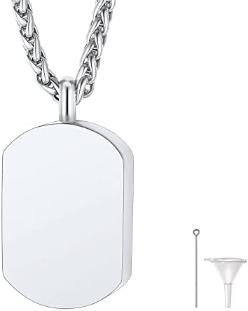 FindChic Waterproof Cremation Jewelry for Human Ashes Dog Cat Pet Memorial Necklace with Filling Kit Stainless Steel Vial Urn Necklace