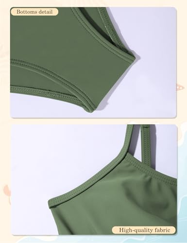 Girls One Piece Swimsuits with Bathing Suit Cover Up 2PCS Set Quick Dry Beach Girls Bathing Suits Size 7-164