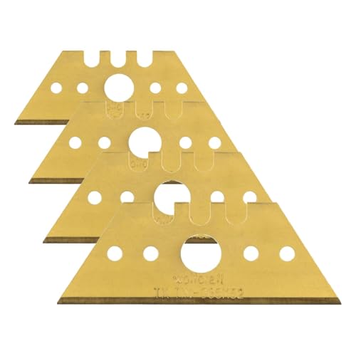 wolfcraft Professional Trapezium Blade, TiN-Coated I 4172000 I Replacement Blades (Pack of 4)