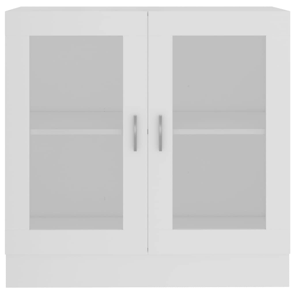 Bücherregale mit 2 Glastüren, Bücherschrank Display Lagerregal Lagerregal Aktenschrank für Wohnzimmer Schlafzimmer Büro - Weiß - 80cm H