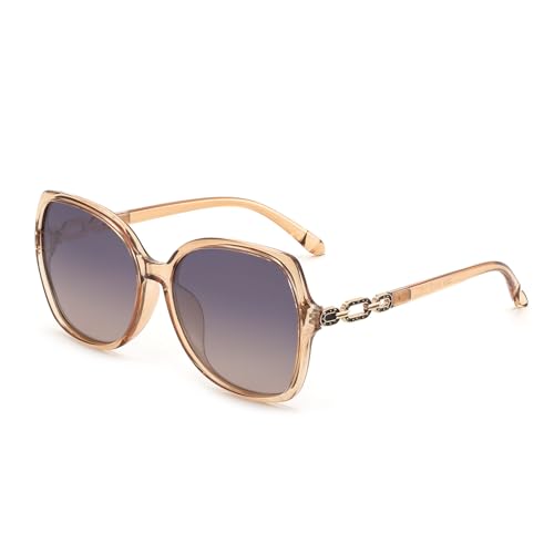 Karsaer Oversized Square Sunglasses-for-Women & Men Trendy Chain-Link Butterfly Shades 2025 Designer B5133 - Main Image
