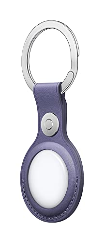 Image of Apple AirTag Leather Key Ring - Wisteria