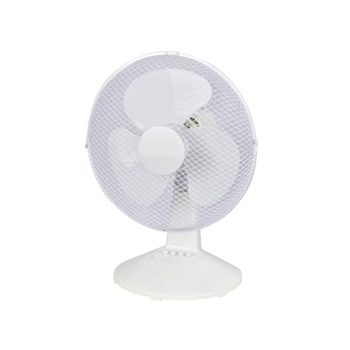wonderlamp - Ventilador de sobremesa Nivo, 3 velocidades, 20W, Cabezal oscilante, para Oficinas, escritorios, espacios pequeños