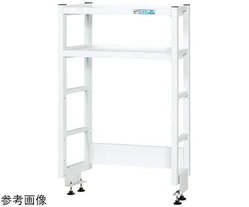 サカエ 作業台用簡易架台 奥行タイプ/H810/棚板2段仕様 750×300×810mm KT-072KHW