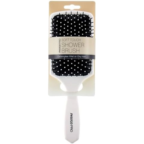 Swissco Pro Soft Touch Paddle Shower Hair Brush (White) Cover