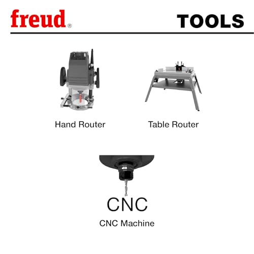 Image of Freud 12-118 Double Flute Straight Router Bit 1 /2 inch Diameter 1-1 /4 inch Cut | 1 /2 inch Shank TiCo Hi-Density Carbide for Grooving, Dadoing, Plunge, Cutting, Wood MDF Plywood CNC