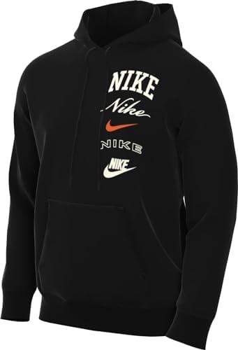 orange white and black nike hoodie