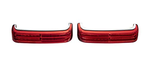 Custom Dynamics ProBEAM SEQUENTIAL Saddlebag Lights for BCM Bikes 2014+ - Chrome w/Red Lens