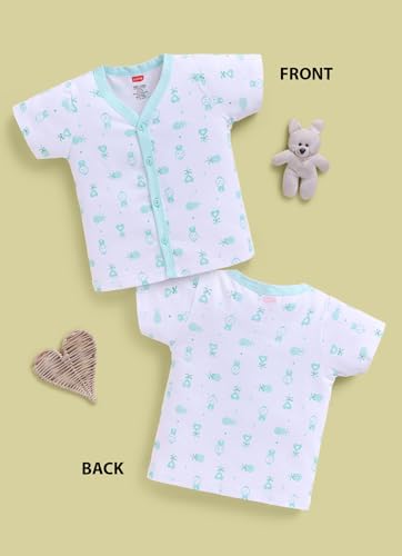 Image of LuvLap Baby Boys & Girls Regular Fit 100% Cotton Half Sleeve Jhabla Pack of 4