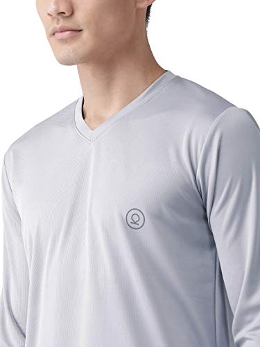 Image of CHKOKKO Men's Polyester V Neck Full Sleeves Sports Gym Regular Fit T-Shirt
