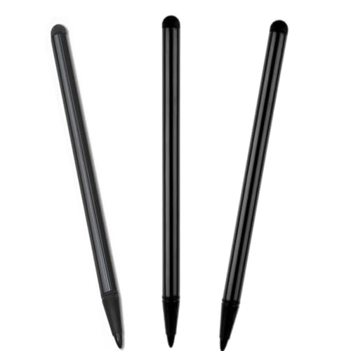 ZHAOYCSH Lot de 3 Stylets Noirs Universels à Pointe Fine,Stylos Haute Précision pour Téléphone Portable,Tablette et Tous Les Écrans Tactiles pour Une...