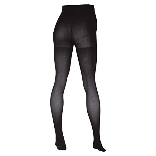 Image of Truform 20-30 mmHg Compression Pantyhose, Plus Size Women's Support Tights Hosiery, Black, Petite (Pack of 2)