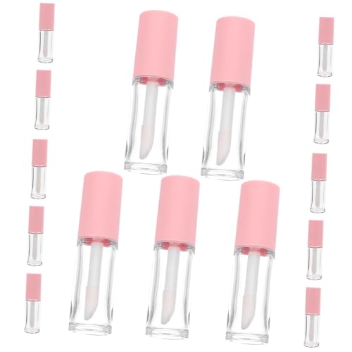 TOVINANNA 15�� 10ml���[�W���b�v�u���V �~�j�T���v���`���[�u ���b�v�N���[���̃T���v�� petg cosmetic bag �����h�t���̋�̃��b�v�N���[���`���[�u �y�b�g �s���N