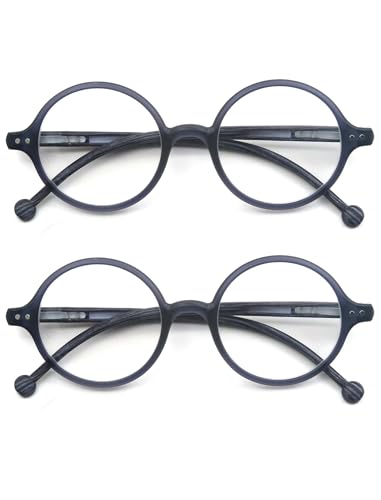 Image of Round Reading Glasses for Women Men Blue Light Blocking Circular Readers Unisex Ultra Lightweight Circle Eyeglasses