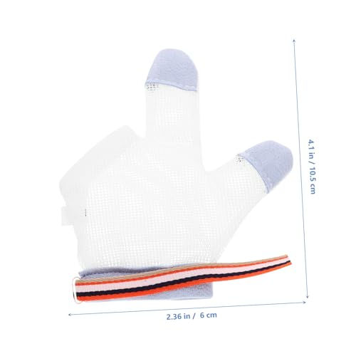 BESTYASH 1pair Teething Gloves Nylon Half-finger Mittens for Newborns Breathable Mesh Design Quick-drying for Hand-biting Prevention s2
