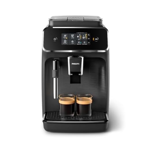 Philips 2200 Series Fully Automatic Espresso Machine, Classic Milk Frother, 2 Coffee Varieties, Intuitive Touch Display, 100% Ceramic Grinder, AquaClean Filter, Aroma Seal, Black (EP2220/14)