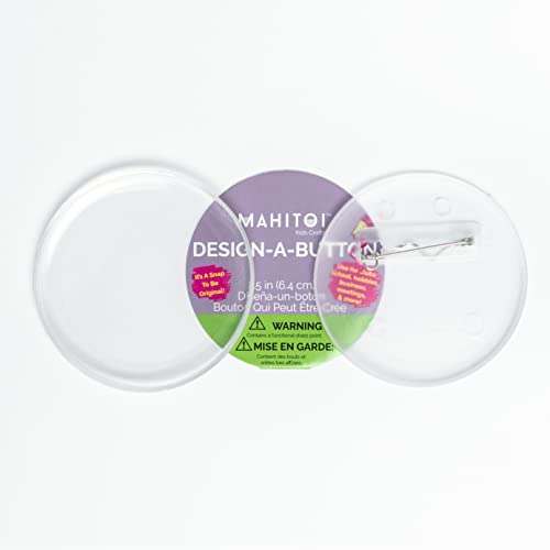 Mahitoi 12 Buttons To Design 2.5" Diameter Clear, Pop & Place Your Insert, Pin Back On Clothes, Hats, Bags, For Kids & Adults, Athlete And Events Support, Craft Project, Logo, Birthday Party #TOP2