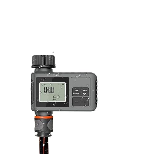 ZMDRXQOJ - 1pc Automatic Watering Device 1/2 Zone Water Timer Display Irrigation Watering System Timed Sprinkler Garden Programmer(1 Outlet NPT(US))