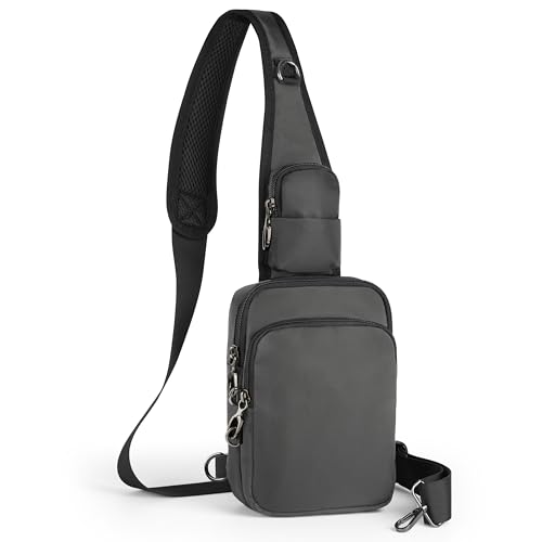 Image of Sling Bag, Crossbody Bag with Zipper Lock, RFID & Water Resistant for Women and Men Small Chest Bag for Travel Casual