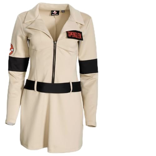 Mad Engine Ghostbusters Dress with 4 Interchangeable Name Patches Adult Women's Halloween Costume Cosplay