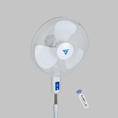 Image of Superfan Super P 400mm BLDC Pedestal Fan for Home| India's 1'st BLDC fan| BLDC Stand Fan | Remote with Oscillation, Timer and Fine Speed Control | 5 Year Warranty (White)