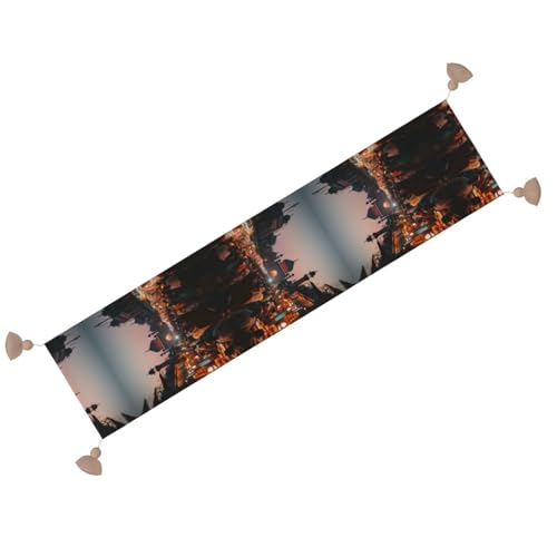 Chemin de table imprimé pour raviver une table basse ou un meuble usé - 3