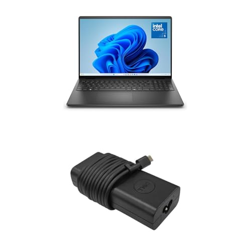 Dell 16 Ordenador Portátil DC16250, 16' 2K WVA Antirreflejos 16:10, Intel Core 5 120U, 16GB RAM, 512GB SSD, Intel UHD, W11H, QWERTY Español, Negro Carbón 65W USB-C AC Adapter with Power Cord