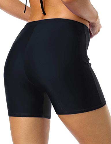 Firpearl Women's Board Shorts Upf50+ Sport Surf Shorts Swimsuit Bottom Swim Shorts Black Us16 #TOP3