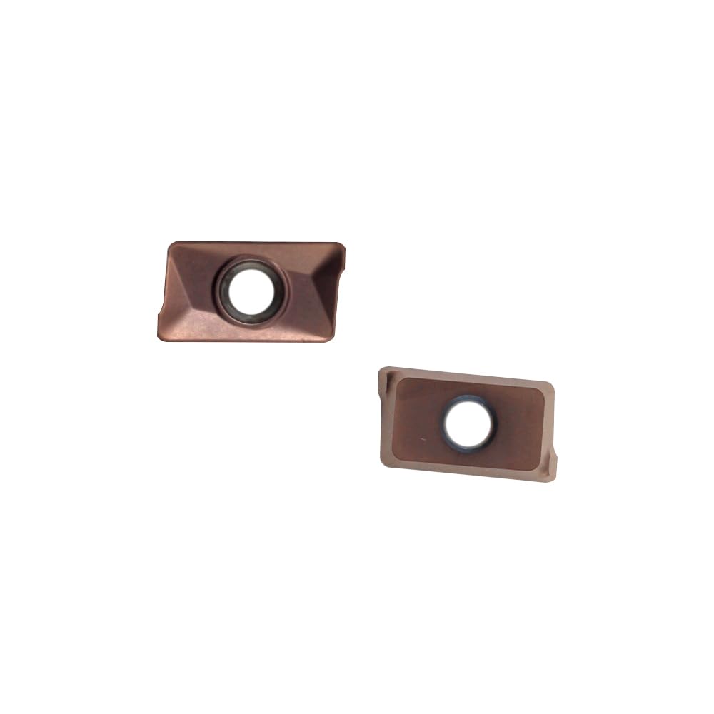 Carbide Milling Inserts APKT11T308 TiN Coated Lathe Carbide Inserts for Machining Aluminum and Face Milling Cutter Alloy Stainless Steel, 10 Pieces