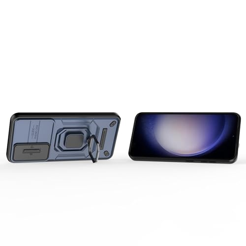 Image of CamShield Pro Case with Slide Camera Protection and 360 Protection Ring Stand Bumper Back Case Cover for Samsung Galaxy S24 5G (Blue)