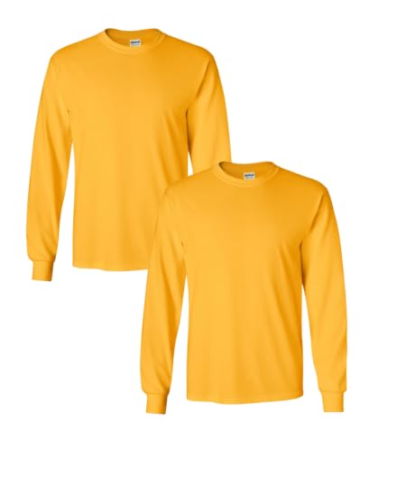Gildan T-shirt manches longues robuste avec col et poignets côtelés