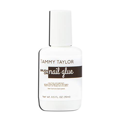 Tammy Taylor Brush On Nail Glue | Water Resistant Adhesive Bond for Repairing Natural, Acrylic, Gel Nails, Nail Enhancements, Split Nails & Tips | Long Lasting Professional Nail Glue | Easy Soak Off