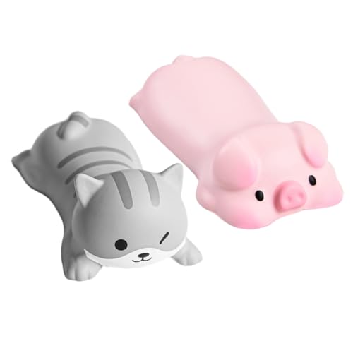 HOMSFOU 2 Piezas Almohadilla de ratón de muñeca de Dibujos Animados estético computadora de Oficina Suave Descansar Cerdo Lindo reposamuñecas Mousepad reposamuñecas moldeo por inyección