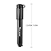 Karlak Portable Pump Aluminum Alloy Tire Tube Mini High Pressure Hand Pump Inflator Bike Tire Pump Cycle Air Inflator Mountain Road Bike Accessories for MTB Pump