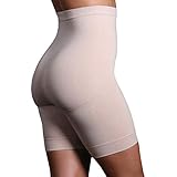 Aha Moment by N-fini Women's High-Waisted Control and Thigh Slimmers Shapewear Shorts (2X/3X, Nude)