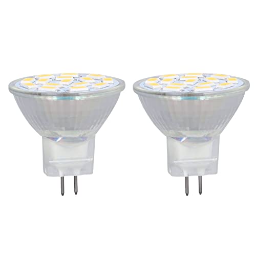 2 Piezas de Bombilla LED MR1 12V 3W Base de Cerámica Bulbo Vista para la Sala Estar Dormitorio Luz Cálida 3000K OOM Luz Cálida 3000K Lámpara Bombilla BulbMMM1 Bulbos Bulbmr1 (luz blanca)