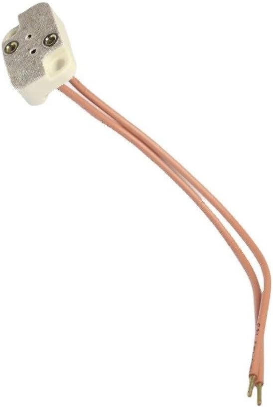 JIANGSHU 901 lamp Holder Tungsten Halogen lamp G6.35 Ceramic lamp Holder (with Wire)(10PCS)