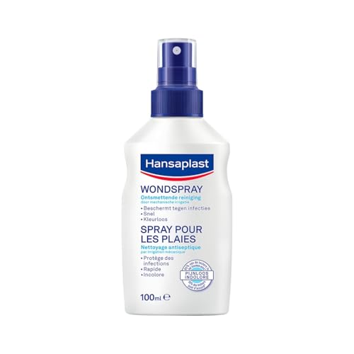 HANSAPLAST - Spray Antiseptique - Désinfectant Pour Protéger Les Plaies Des Infections - Plaies Superficielles - Sans Douleur - Solution Antiseptique Sans Alcool - 100 ml
