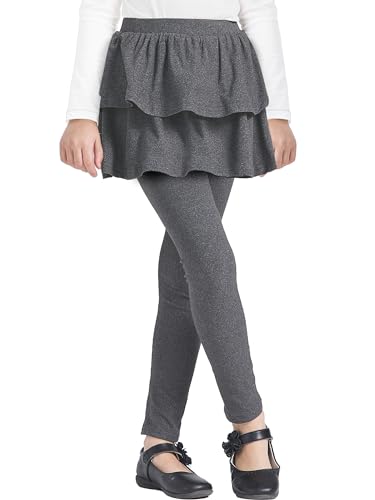 LUOUSE Girls' Pants with Skirt, Leggings for Girls 4-12 Years