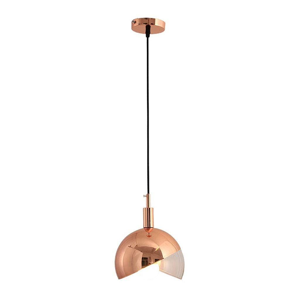 Lámpara colgante de bola de vidrio 20cm espejo dorado E27 industrial