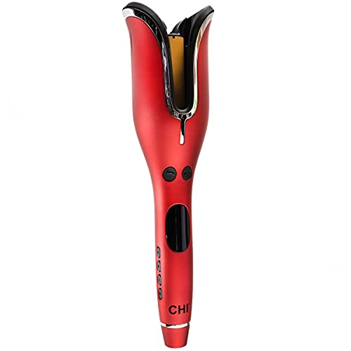 Chi Spin N Curl Ceramic Rotating Curler, Ruby Red. Ideal For Shoulder-Length Hair Between 6-16” Inches. #TOP5
