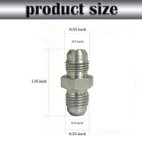 Image of 3 /8 inch JIC Male x 3 /8 inch JIC Male Hydraulic fitting, Carbon Steel SAE 37 Flare Pipe Adapter Tube Fitting Straight Connector