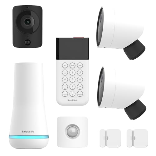 SimpliSafe Wireless Home Security System & Alarm with Outdoor Cameras, Entry Sensor & PIR Motion Sensor - Smart Alarm System with Optional Monitoring and No Contract