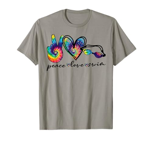Peace Love Swim Tie Dye Swimmer Swimming Gifts Summer Trip