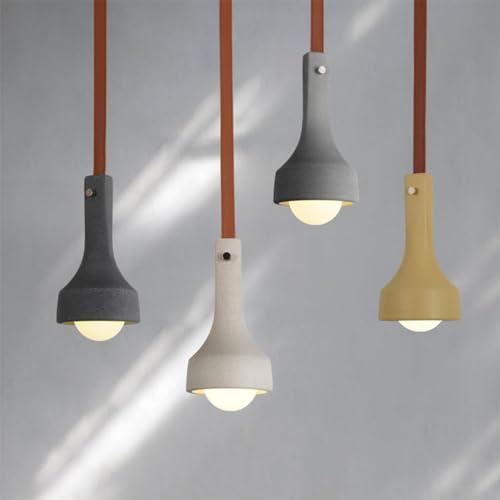 Lámpara colgante de hormigón de 9W con luz de cemento ajustable para dormitorio 4