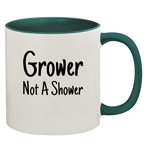 Grower Not A Shower - 11oz Ceramic Colored Inner & Handle Coffee Mug, Green