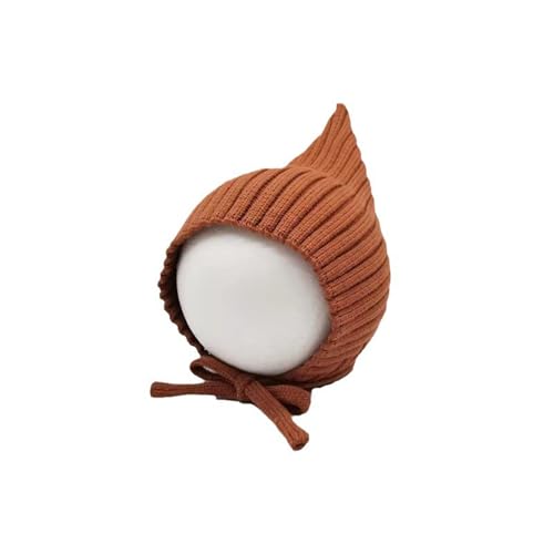 Image of YPLOJOUO Infant Baby Knit Hats Pointed Bonnet Toddler Cute Ribbed Winter Warm Cover Ears Cap for Girls Boys