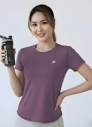 Image of Nexsus Apparels Gym T-Shirt for Women-Quick Dry Sports & Workout T-Shirt for Women, Activewear for Running, Casual & Gym Use, Available in Plus Size's